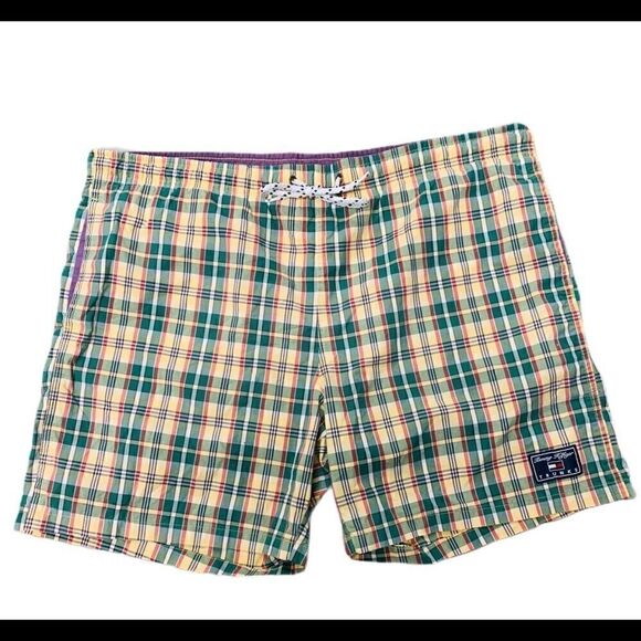 Tommy Hilfiger Medium Plaid Swim Trunks men’s - Picture 1 of 4